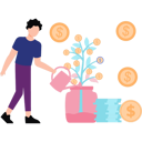 پیش‌نمایش فایل employee-grows-money-plant-10595949 از پک اقتصاد
