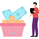 پیش‌نمایش فایل employee-is-gathering-dollar-cash-10595883 از پک اقتصاد