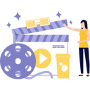 پیش‌نمایش فایل girl-is-using-movie-clapperboard-10676853 از پک فیلم‌سازی