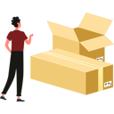 پیش‌نمایش فایل boy-is-pointing-at-the-cardboard-package-10698578 از پک جعبه