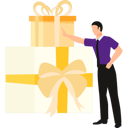 پیش‌نمایش فایل boy-is-pointing-to-the-festive-boxes-10698656 از پک جعبه