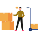 پیش‌نمایش فایل boy-is-showing-delivery-of-parcel-boxes-10698639 از پک جعبه