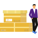 پیش‌نمایش فایل boy-stands-near-the-delivery-boxes-10698670 از پک جعبه