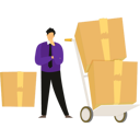 پیش‌نمایش فایل boy-thinking-about-delivering-cardboard-packages-10698599 از پک جعبه