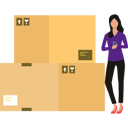 پیش‌نمایش فایل female-is-standing-next-to-the-cardboard-boxes-10698646 از پک جعبه
