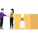پیش‌نمایش فایل girl-and-boy-are-dealing-for-sanitizer-parcels-10698601 از پک جعبه