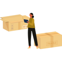 پیش‌نمایش فایل girl-is-mentioning-fragile-boxes-10698567 از پک جعبه