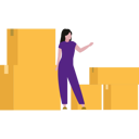 پیش‌نمایش فایل girl-is-pointing-at-the-parcel-boxes-10698563 از پک جعبه