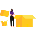 پیش‌نمایش فایل girl-is-showing-an-empty-open-box-10698651 از پک جعبه