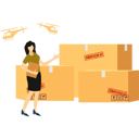 پیش‌نمایش فایل girl-is-showing-the-delivering-of-humanitarian-aid-packages-10698595 از پک جعبه