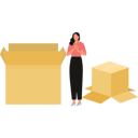 پیش‌نمایش فایل girl-is-standing-in-the-middle-of-the-boxes-10698585 از پک جعبه