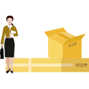 پیش‌نمایش فایل girl-is-standing-next-to-an-empty-cardboard-box-10698669 از پک جعبه
