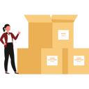 پیش‌نمایش فایل girl-is-talking-about-the-boxes-of-masks-and-hand-sanitizers-10698590 از پک جعبه
