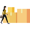 پیش‌نمایش فایل girl-is-walking-towards-boxes-10698641 از پک جعبه