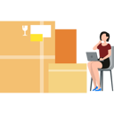 پیش‌نمایش فایل girl-is-working-on-laptop-10698594 از پک جعبه