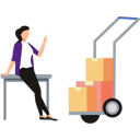 پیش‌نمایش فایل girl-pointing-to-delivery-boxes-in-trolley-10698643 از پک جعبه