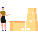 پیش‌نمایش فایل girl-showing-storage-parcel-for-delivery-10698637 از پک جعبه