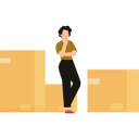 پیش‌نمایش فایل girl-thinks-about-transporting-cardboard-boxes-10698596 از پک جعبه