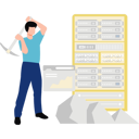 پیش‌نمایش فایل boy-is-standing-next-to-the-server-storage-10698684 از پک داده‌های کلان و خدمات بزرگ