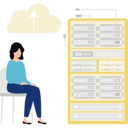 پیش‌نمایش فایل girl-is-looking-at-server-storage-10698679 از پک داده‌های کلان و خدمات بزرگ