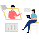پیش‌نمایش فایل girl-is-talking-online-with-guy-about-business-10698723 از پک داده‌های کلان و خدمات بزرگ