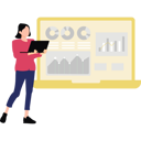 پیش‌نمایش فایل girl-is-working-on-marketing-analytics-10698727 از پک داده‌های کلان و خدمات بزرگ