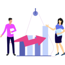 پیش‌نمایش فایل boy-and-girl-talking-about-business-graph-scaling-10698026 از پک مقیاس‌پذیری کسب و کار