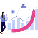پیش‌نمایش فایل girl-looking-at-business-scaling-bar-graph-10698064 از پک مقیاس‌پذیری کسب و کار