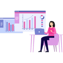پیش‌نمایش فایل girl-working-on-chart-graph-on-laptop-10698042 از پک مقیاس‌پذیری کسب و کار