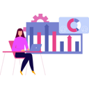 پیش‌نمایش فایل girl-working-on-laptop-for-graph-setting-10698044 از پک مقیاس‌پذیری کسب و کار