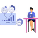 پیش‌نمایش فایل girl-working-on-laptop-for-trending-business-profit-10698049 از پک مقیاس‌پذیری کسب و کار