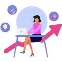 پیش‌نمایش فایل the-female-is-working-on-laptop-around-the-world-10698063 از پک مقیاس‌پذیری کسب و کار