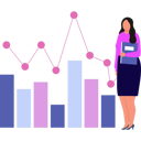پیش‌نمایش فایل the-girl-is-looking-at-the-graph-diagram-10698022 از پک مقیاس‌پذیری کسب و کار