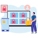 پیش‌نمایش فایل boy-is-looking-at-the-screen-for-security-10698820 از پک امنیت حساب کاربری