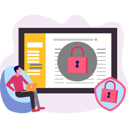 پیش‌نمایش فایل boy-is-using-laptop-showing-online-security-10698819 از پک امنیت حساب کاربری