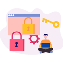 پیش‌نمایش فایل boy-is-working-on-laptop-on-account-security-webpage-10698847 از پک امنیت حساب کاربری