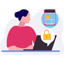 پیش‌نمایش فایل female-is-protecting-a-mobile-account-10698787 از پک امنیت حساب کاربری