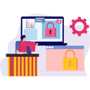 پیش‌نمایش فایل female-is-showing-account-security-strategy-10698860 از پک امنیت حساب کاربری