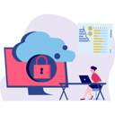 پیش‌نمایش فایل female-is-working-on-cloud-data-protection-10698815 از پک امنیت حساب کاربری