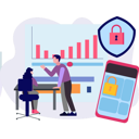 پیش‌نمایش فایل girl-and-the-boy-are-talking-about-security-graph-10698871 از پک امنیت حساب کاربری
