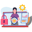 پیش‌نمایش فایل girl-is-explaining-about-online-digital-account-protection-10698807 از پک امنیت حساب کاربری