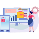 پیش‌نمایش فایل girl-is-pointing-at-the-finance-security-on-screen-10698874 از پک امنیت حساب کاربری