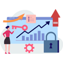 پیش‌نمایش فایل girl-stands-in-front-of-a-monitor-showing-a-progress-graph-10698798 از پک امنیت حساب کاربری