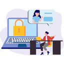 پیش‌نمایش فایل girls-are-talking-about-account-security-on-laptop-10698869 از پک امنیت حساب کاربری