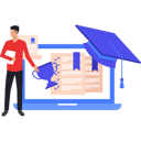 پیش‌نمایش فایل boy-is-giving-an-online-test-for-a-certificate-10632850 از پک مدرک و گواهی آنلاین