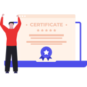 پیش‌نمایش فایل boy-is-happy-after-getting-online-certificate-10632843 از پک مدرک و گواهی آنلاین