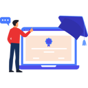 پیش‌نمایش فایل boy-is-looking-at-the-online-diploma-certificate-10632852 از پک مدرک و گواهی آنلاین