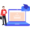 پیش‌نمایش فایل boy-is-standing-next-to-the-laptop-10632904 از پک مدرک و گواهی آنلاین