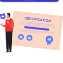 پیش‌نمایش فایل boy-is-telling-about-online-certification-10632920 از پک مدرک و گواهی آنلاین