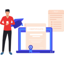 پیش‌نمایش فایل boy-is-using-mobile-for-online-certificate-10632871 از پک مدرک و گواهی آنلاین